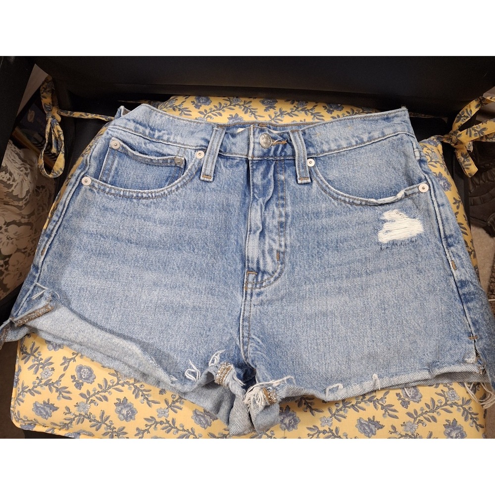 Madewell Relaxed Blue Jean Denim Cutoff Shorts Size 24‎ Beach Summer Casual